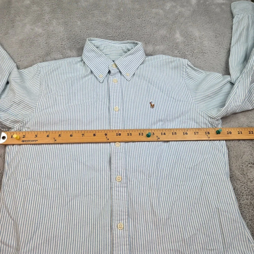 Ralph Lauren Button Down Shirt Boys S Striped Long Sleeve Oxford Flesh Pony